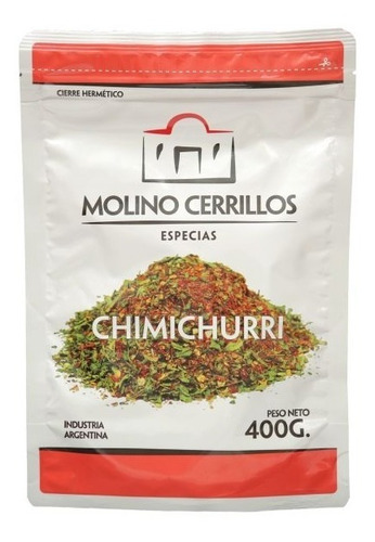Imagen 1 de 4 de Chimichurri Molino Cerrillos Mezcla De Especias Premium 400g