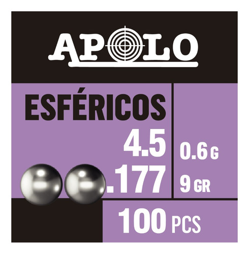 Balines Apolo Esfericos 4,5 X2000 Aire Comprimido Apolo Shop