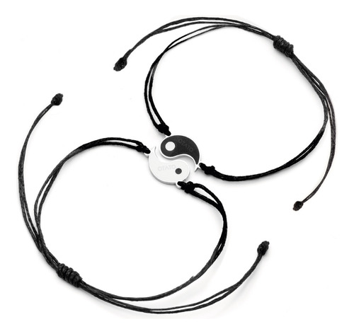 Pulsera Yin Yang Soga Pareja Distancias Pulsera Amigos 2x1