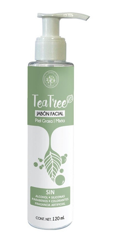 Jabón Facial Tea Tree (árbol De Té) + Aloe Vera Piel Grasa