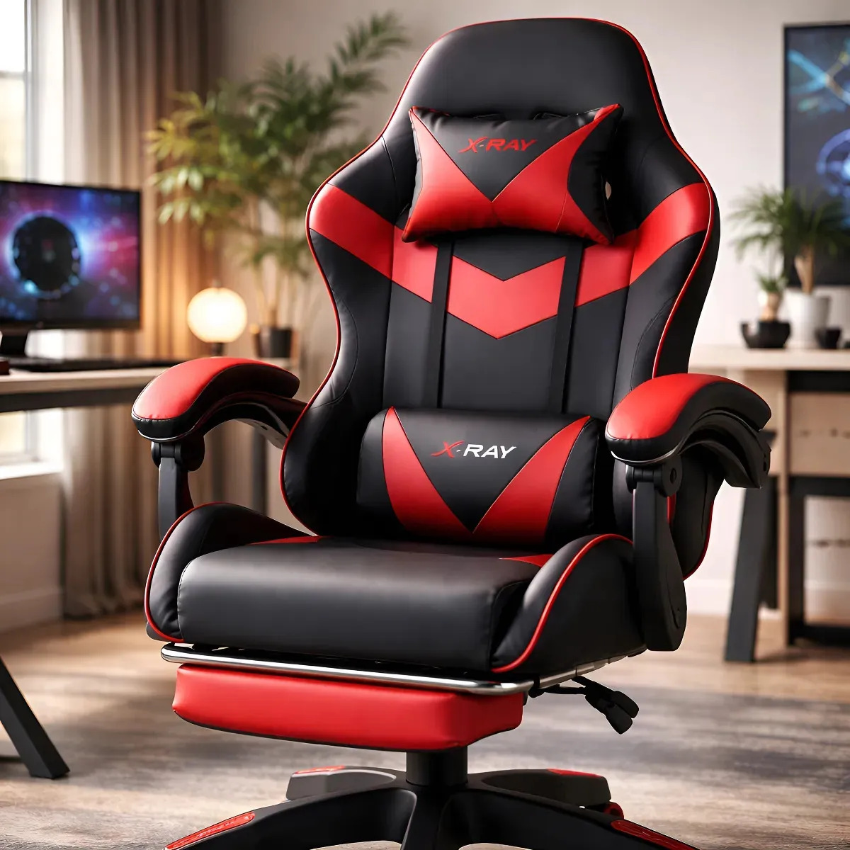 Cadeira Gamer X-ray Para Jogos/escritório Confortável Cor Vermelho