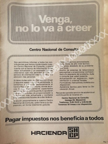 Cartel Retro Secretaria De Hacienda 1981 /39
