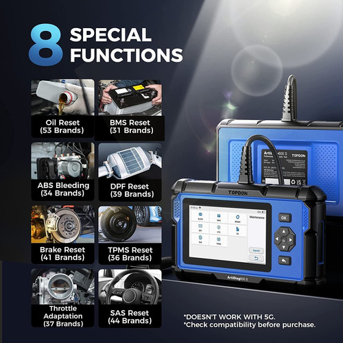 Escáner Obd2 Topdon Ad600s, Con 8 Servicios De Reseteo