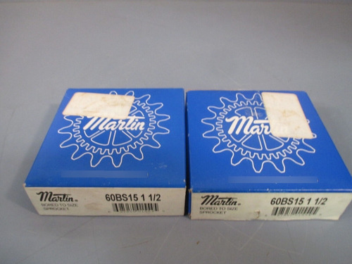 Lot Of (2) Martin Single Row 1-1/2  Bore To Size 15 Toot Mmm