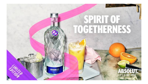 Vodka Absolut Togertherness Spirit 1 Litro Edição Limitada
