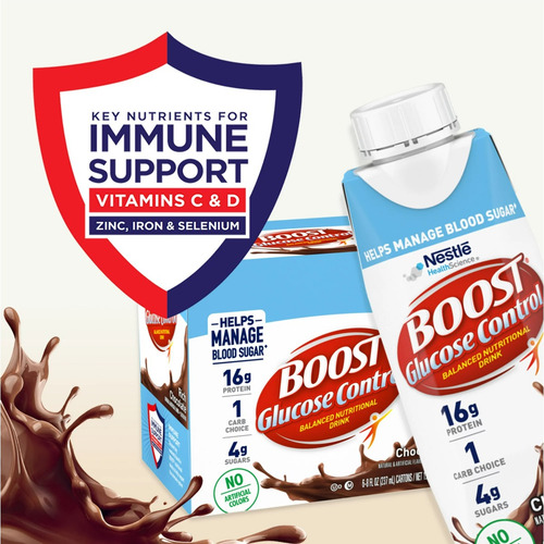 Boost Control De Glucosa 15 Pz Bebida Batida Sabor Chocolate