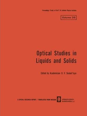 Libro Optical Studies In Liquids And Solids - D. V. Skobe...