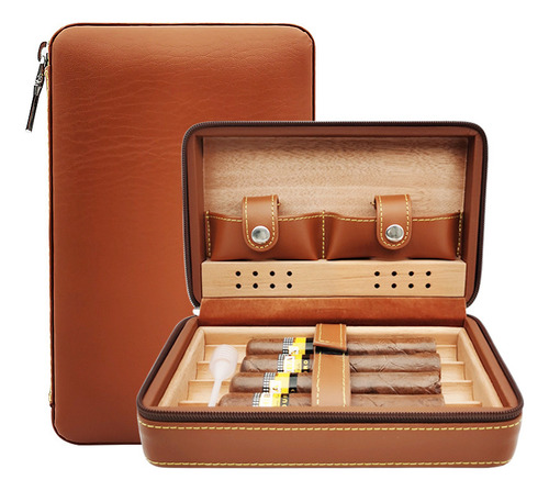 Caja De Cigarros Portátil, Caja De Cuero De Viaje Para Cigar