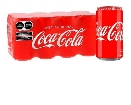 Refresco Coca Cola Original Mini Pack 8 Latas De 235 Ml C/u