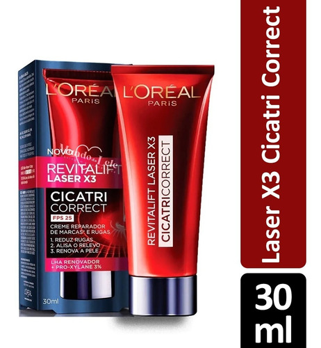 Creme Revitalift Cicatri Correct Laser X3 Loreal Paris 30ml 