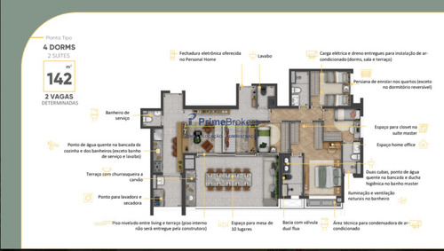 Imagem 15 de 15 de Apto : 4 Dormitórios, 2 Suítes, 142 M², Varanda Gourmet, Próximo Ao Metrô. - Pb59195