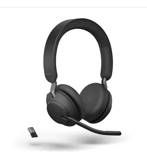 Auriculares Jabra Evolve 2 65 USB-a Ms, color negro, color negro, color claro, rojo