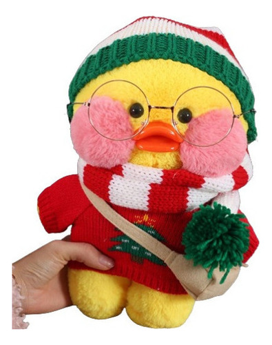 Jersey Navideño Trenzado De Árbol De Navidad Patito Amarillo