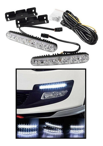 X2 Focos Neblineros Led Drl 18w Flood+spot Auto Moto 12v