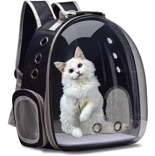 Imagen 2 de 10 de Mochila Bolso Mascotas Perro Gato Transparente Visión Apolo®