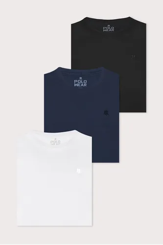 Kit 3 Camisetas Masculinas 100% Algodão Polo Wear Sortido Menor preço em Kit 3 Camisetas Masculinas 100% Algodão Polo Wear Sortido