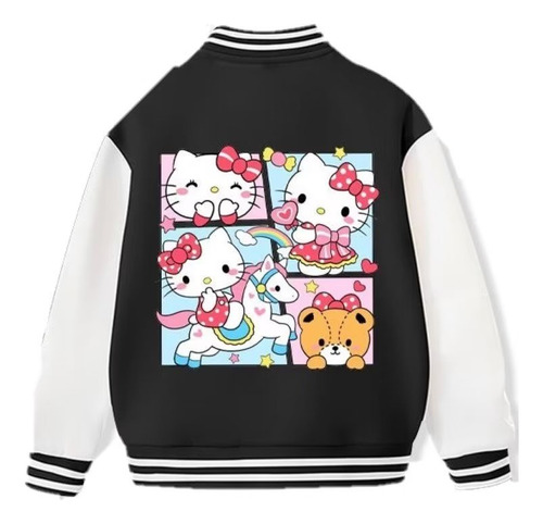 Chaqueta De Béisbol Con Bonito Diseño De Hello Kitty Riding