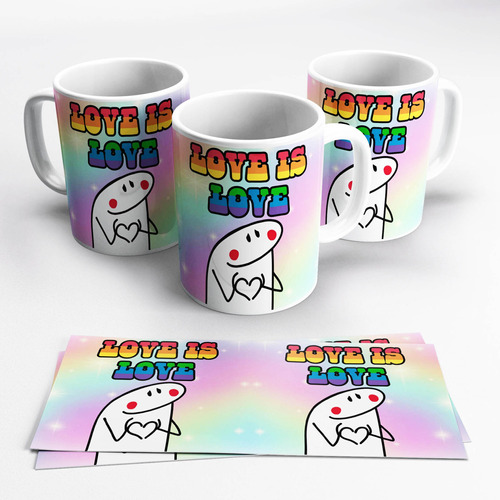 Taza De Cerámica San Valentin Love Lgtb Flork  En Caja