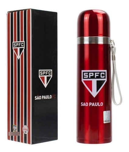 Garrafa Térmica Inox São Paulo Futebol Clube 500ml Tricolor