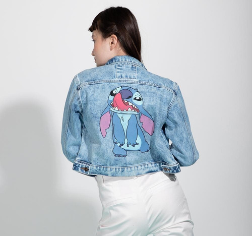 Aloha! Jacket Denim Mujer Mascara De Latex. Stitch