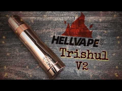 Ecig Hellvape Trishulv2 Mod Mecánico P/bat 21700 25mm Bronce