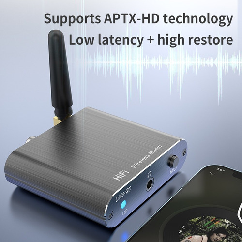 . Adaptador Receptor De Audio Bluetooth Aptx-hd, Óptico