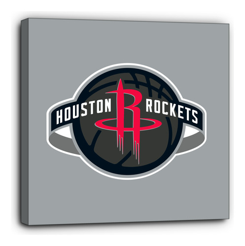 Cuadro Canvas Básquetbol Nba Houston Rockets 40x40cm