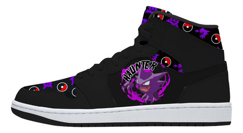 Tenis Haunter Fantasma Negro Anime Hi Top Bota