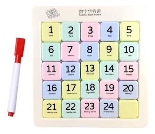 Rompecabezas Deslizante Con Números Magnéticos, Juego 5x5