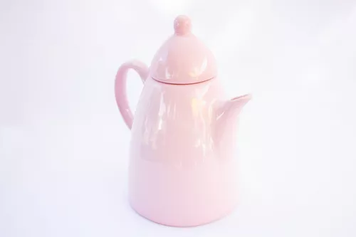 Conjunto de Chá em Porcelana com Bule Rosa Poá 700 ml