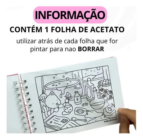 Kit 36 Canetinhas Ponta Dupla Touch + Livro De Colorir Bobbie Goods Capa Dura