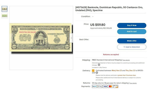 Bn8211 Republica Dominicana 1961 Set Specimen Fe Raríssimas