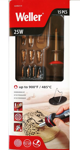 Set De Pirógrafo Weller 15 Piezas 25w - Envío Gratis