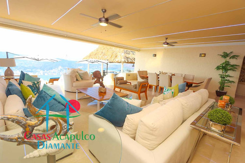 Cad Villa Emiliano. Con Terraza Con Alberca, Sala, Comedor, Bbq Y Vista A La Bahía De Acapulco