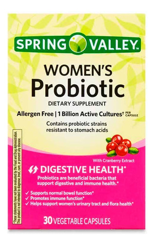 Probiótico Para Dama Spring Valley 1 Billion Importado 