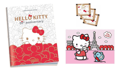 Álbum Hello Kitty + 10 Sobres + Póster. 