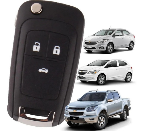 Imagen 2 de 10 de Carcasa Llave Navaja Chevrolet Cruze Onix Prisma Sonic