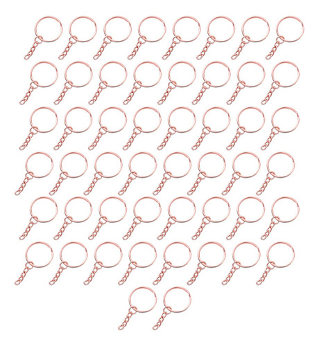50 Uds Llaveros Con Cadena, Piezas De Anillos De Llaveros,