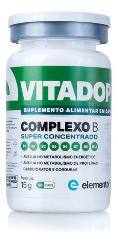 Vitadop B - Complexo B - 60 Cápsulas, Elementopuro Sabor Neutro