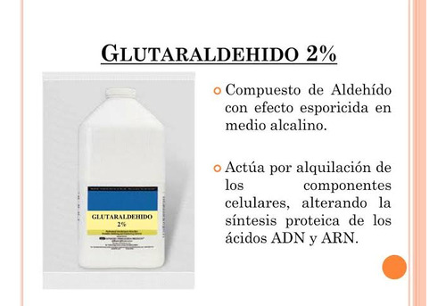 Glutaraldehido Al 2%, Odontología, Plantas, Desinfección