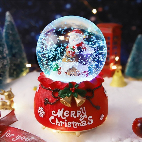Bola De Vidro De Natal Papai Noel Enviar Presentes | Parcelamento sem juros
