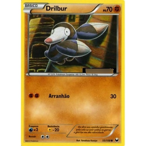 Drilbur - Pokémon Físico Comum - 55/108  - Pokemon Card Game
