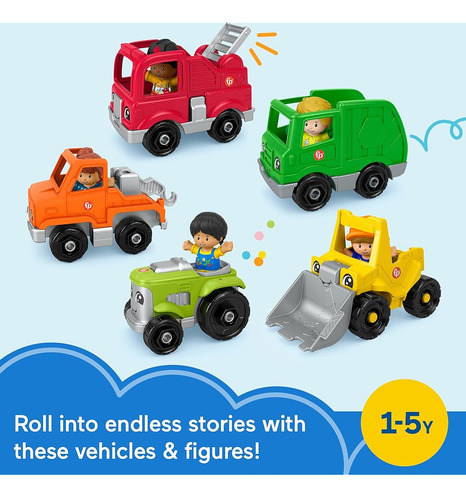 Set De Vehículos Y Figuras Fisher-price Little People 10 Pzs