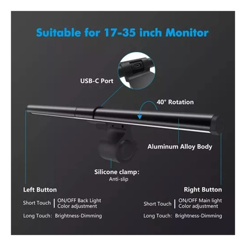 Luz De Monitor De Computadora Barra De Luz Usb