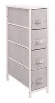 Comprar Mueble 4 Cestos Tela Estructura Acero Gris. 20x48x75.5cm