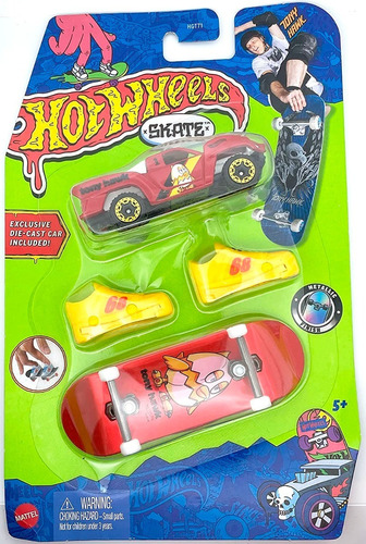 Hot Wheels Skate Patineta Tony Hawk Incluye 1 Carrito 1/64