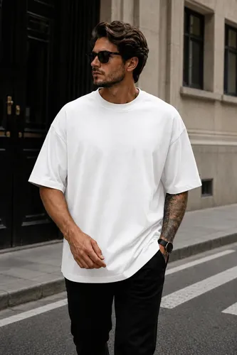 MLB 7184154526 Camiseta Oversized Masculina 100 Algodo JM