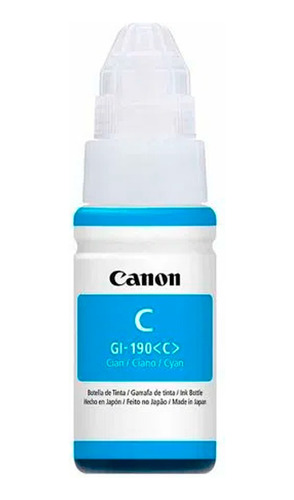 Botella De Tinta Canon Gi-190c Cian