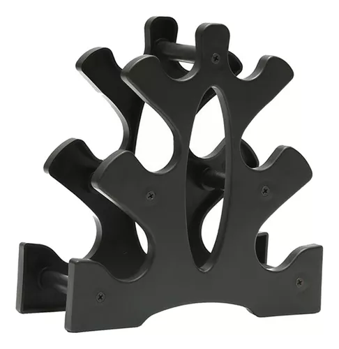 Soporte vertical para mancuernas Soporte de 3 capas Soporte para pesas para  mancuernas Sostiene 6 Gimnasio Mancuernas Organizador para organización