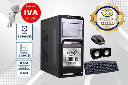Imagen 1 de 9 de Cpu Intel Core I5 10m Gen Disco 1tb+240 Ssd Ram 8gb  Inc Iva
